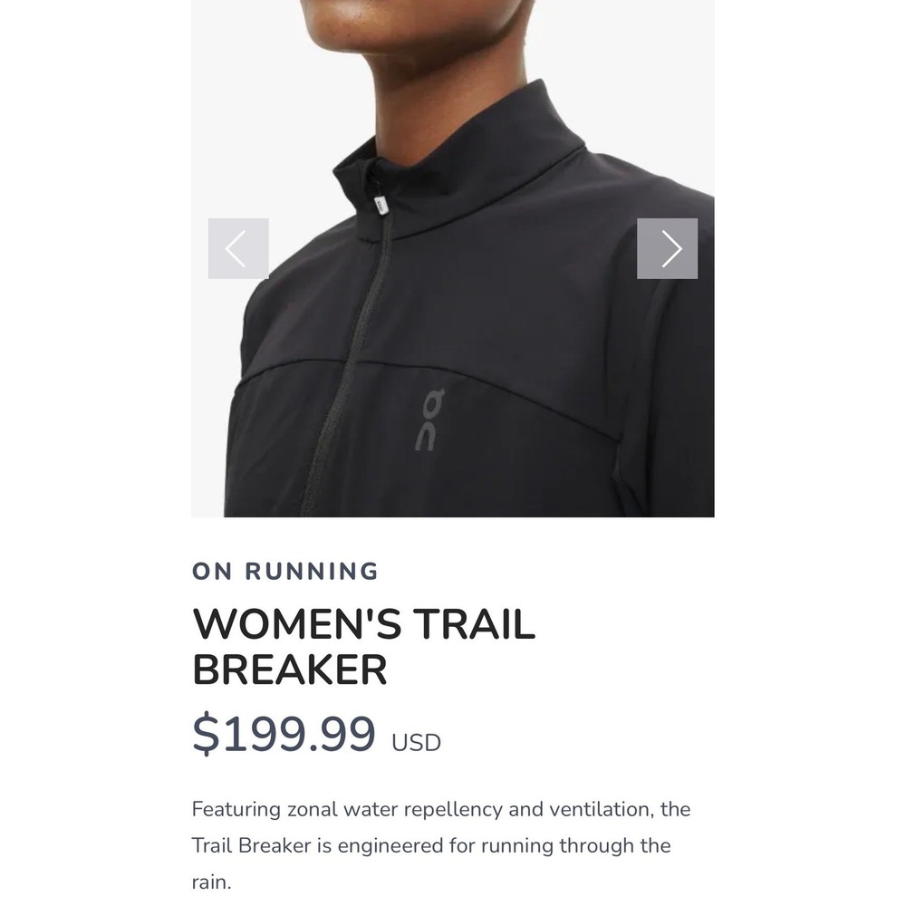 ON Running Womens Trail Breaker Pullover 1/4 Zip Activewear Gorpcore Track M EUC - Picture 9 of 11